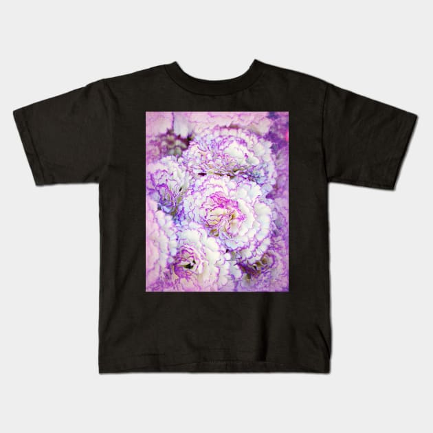 Frilly Carnations Kids T-Shirt by AlexaZari